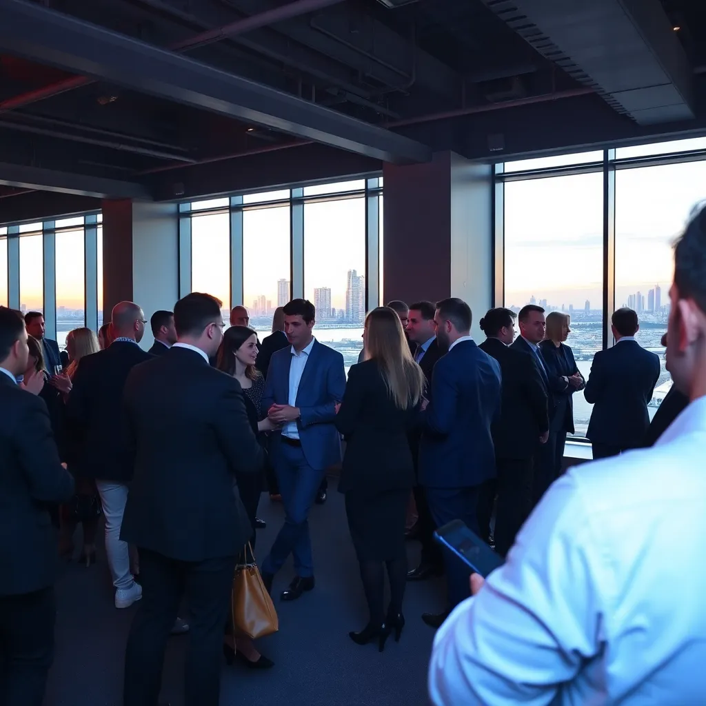 Zakelijke borrel in een modern kantoor in Rotterdam